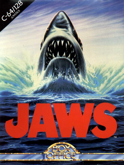 Jaws box art for Commodore 64